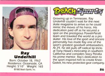 1992 Beach Sports #86 Ray Underhill Back